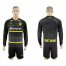 Dortmund Blank Away Long Sleeves Soccer Club Jersey