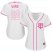 Minnesota Twins #22 Miguel Sano White/Pink Fashion Womens Stitched MLB Jersey