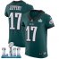 Nike Philadelphia Eagles #17 Alshon Jeffery Midnight Green Team Color Super Bowl LII Mens Stitched NFL Vapor Untouchable Elite Jersey