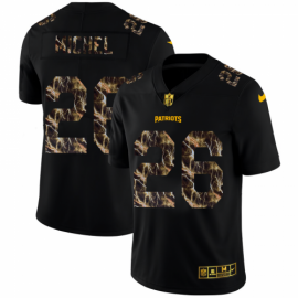 New England New England Patriots #26 Sony Michel Mens Black Nike Flocked Lightning Vapor Limited NFL Jersey