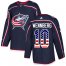 Adidas Columbus Blue Jackets #10 Alexander Wennberg Navy Blue Home Authentic USA Flag Stitched NHL Jersey