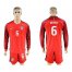 USA #6 Brooks Away Long Sleeves Soccer Country Jersey