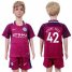 Manchester City #42 Toure YAYA Away Kid Soccer Club Jersey