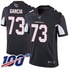 Nike Arizona Cardinals #73 Max Garcia Black Alternate Mens Stitched NFL 100th Season Vapor Limited Jersey