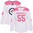 Adidas Winnipeg Jets #55 Mark Scheifele White/Pink Authentic Fashion Womens Stitched NHL Jersey