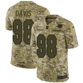 Nike Miami Dolphins #98 Raekwon Davis Camo Mens Stitched NFL Limited 2018 Salute To Service Jersey