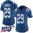 Nike Indianapolis Colts #29 Malik Hooker Royal Blue Team Color Womens Stitched NFL 100th Season Vapor Limited Jersey