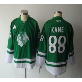 Chicago Blackhawks #88 Patrick Kane Green St. Pattys Day Embroidered Youth NHL Jersey