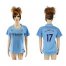 Womens Manchester City #17 De Bruyne Home Soccer Club Jersey