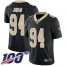 Nike New Orleans Saints #94 Cameron Jordan Black Team Color Mens Stitched NFL 100th Season Vapor Limited Jersey