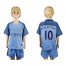 Manchester City #10 Kun Aguero Home Kid Soccer Club Jersey