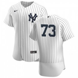 New York Yankees #73 Michael King Mens Nike White Navy Home 2020 Authentic Player MLB Jersey
