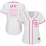 Colorado Rockies #55 Jon Gray White/Pink Fashion Womens Stitched MLB Jersey