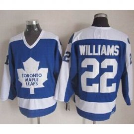 Toronto Maple Leafs #22 Tiger Williams Blue/White CCM Throwback Stitched NHL Jersey