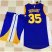 Golden State Warriors #35 Kevin Durant Blue A Set Stitched NBA Jersey
