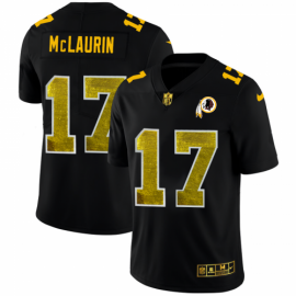 Washington Football Team #17 Terry McLaurin Mens Black Nike Golden Sequin Vapor Limited NFL Jersey