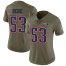 Nike New England Patriots #53 Josh Uche Olive Womens Stitched NFL Limited 2017 Salute To Service Jersey