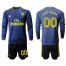 Arsenal Personalized Blue Long Sleeves Soccer Club Jersey