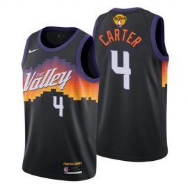 Nike Phoenix Suns #4 Jevon Carter Mens 2021 NBA Finals Bound City Edition Jersey Black Mens