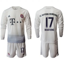 Bayern Munchen #17 Boateng Away Long Sleeves Soccer Club Jersey