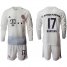 Bayern Munchen #17 Boateng Away Long Sleeves Soccer Club Jersey