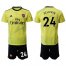 Arsenal #24 Bellerin Yellow Soccer Club Jersey