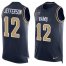 Nike Los Angeles Rams #12 Van Jefferson Navy Blue Team Color Mens Stitched NFL Limited Tank Top Jersey