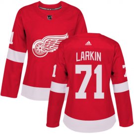 Adidas Detroit Red Wings #71 Dylan Larkin Red Home Authentic Womens Stitched NHL Jersey