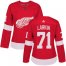 Adidas Detroit Red Wings #71 Dylan Larkin Red Home Authentic Womens Stitched NHL Jersey