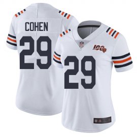 Nike Chicago Bears #29 Tarik Cohen White Alternate Womens Stitched NFL Vapor Untouchable Limited 100th Season Jersey