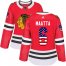 Adidas Chicago Blackhawks #6 Olli Maatta Red Home Authentic USA Flag Womens Stitched NHL Jersey