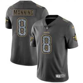 Nike New Orleans Saints #8 Archie Manning Gray Static Mens Stitched NFL Vapor Untouchable Limited Jersey