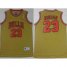 Chicago Bulls #23 Michael Jordan Gold Fashion NBA Jerseys