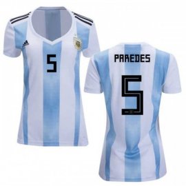 Womens Argentina #5 Paredes Home Soccer Country Jersey