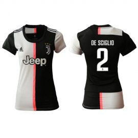 Womens Juventus #2 De Sciglio Home Soccer Club Jersey