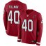 Nike Arizona Cardinals #40 Pat Tillman Red Team Color Mens Stitched NFL Limited Therma Long Sleeve Jersey