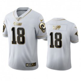 Los Angeles Rams #18 Cooper Kupp Mens Nike White Golden Edition Vapor Limited NFL 100 Jersey