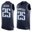 Nike Tennessee Titans #25 Adoree Jackson Navy Blue Team Color Mens Stitched NFL Limited Tank Top Jersey