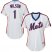 New York Mets #1 Mookie Wilson White(Blue Strip) Alternate Womens Stitched MLB Jersey