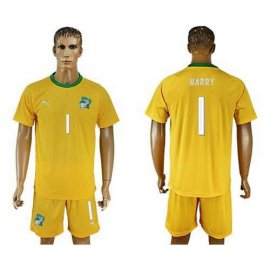 Cote dlvoire #1 Barry Home Soccer Country Jersey