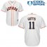 Houston Astros #11 Evan Gattis White Cool Base Stitched Youth MLB Jersey
