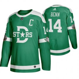 Adidas Dallas Stars #14 Jamie Benn Mens Green 2020 Winter Classic Retro NHL Jersey