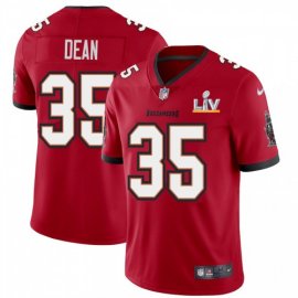 Tampa Bay Buccaneers #35 Jamel Dean Mens Super Bowl LV Bound Nike Red Vapor Limited Jersey