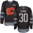 Adidas Calgary Flames #30 Mike Vernon Black 1917-2017 100th Anniversary Stitched NHL Jersey
