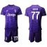 Juventus #77 Buffon Purple Goalkeeper Soccer Club Jersey