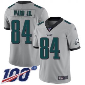 Nike Philadelphia Eagles #84 Greg Ward Jr. Silver Mens Stitched NFL Limited Inverted Legend 100th Season Jersey