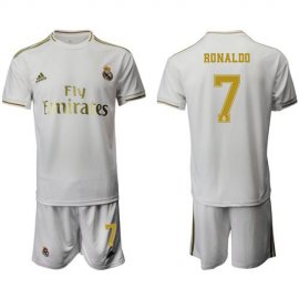 Real Madrid #7 Ronaldo White Home Soccer Club Jersey
