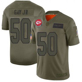 Nike Kansas City Chiefs #50 Willie Gay Jr. Camo Youth Stitched NFL Limited 2019 Salute To Service Jersey