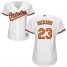 Baltimore Orioles #23 Joey Rickard White Home Womens Stitched MLB Jersey