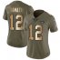Nike New York Jets #12 Joe Namath Olive/Gold Womens Stitched NFL Limited 2017 Salute to Service Jersey